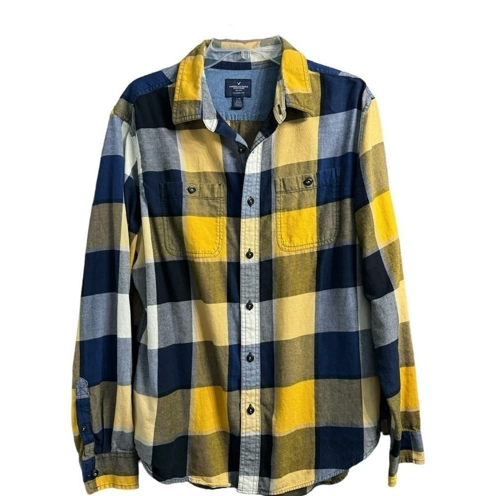 American Eagle (EUC) Men’s 100% Cotton Flannel Shirt, Size Large - Picture 8 of 8